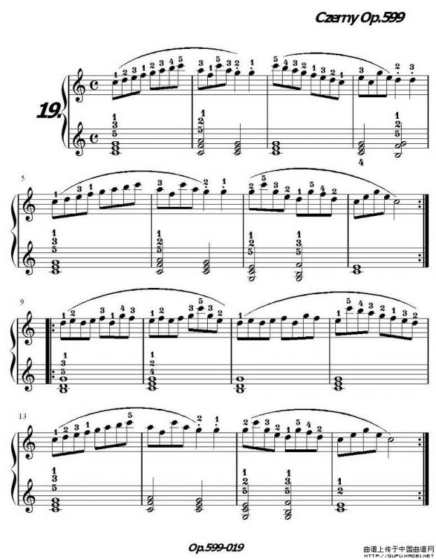 《车尔尼练习曲》OP.599之011-020
