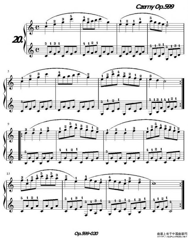 《车尔尼练习曲》OP.599之011-020
