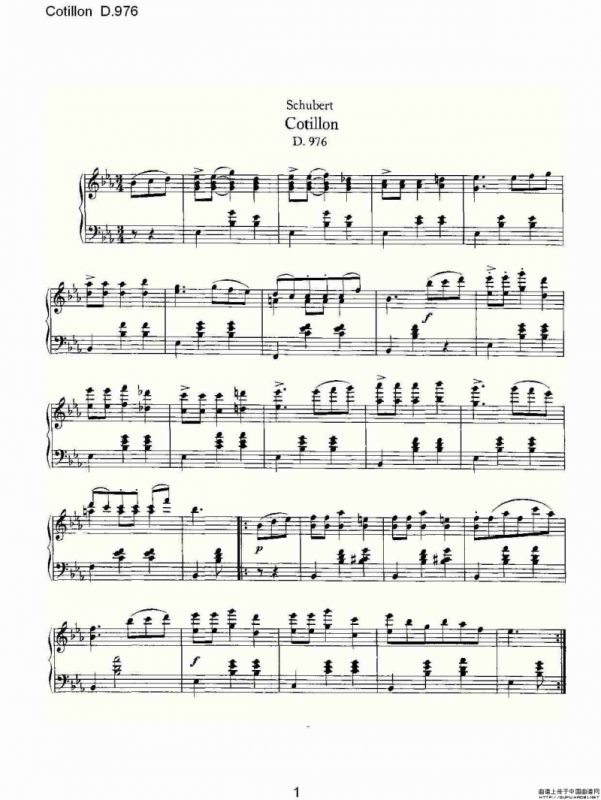Cotillion D.976（沙龙舞曲D.976）