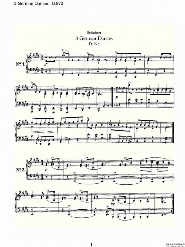 3 German Dances D.973（3德国舞曲 D.973）