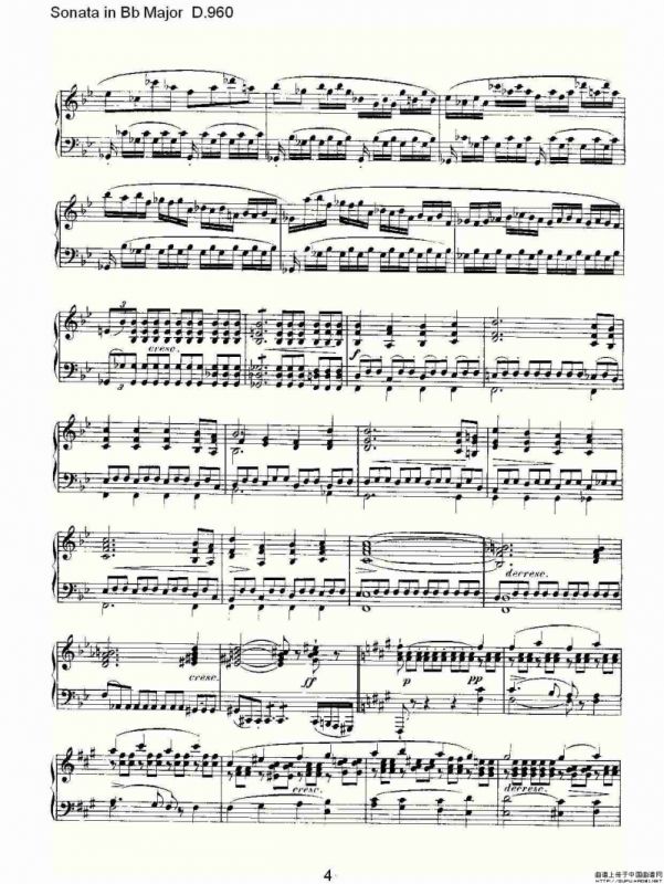 Sonata in Bb Major D.960（Bb大调奏鸣曲 D.960）