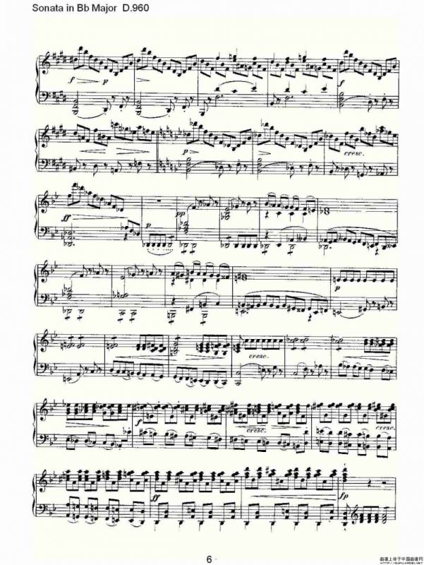 Sonata in Bb Major D.960（Bb大调奏鸣曲 D.960）