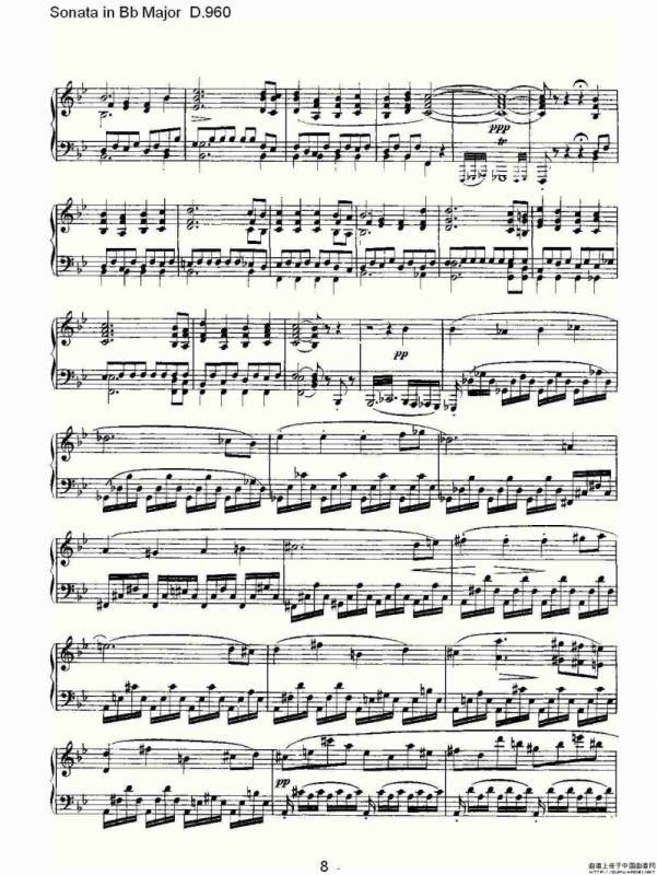 Sonata in Bb Major D.960（Bb大调奏鸣曲 D.960）
