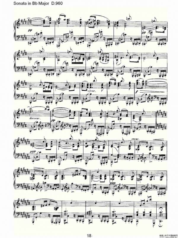 Sonata in Bb Major D.960（Bb大调奏鸣曲 D.960）