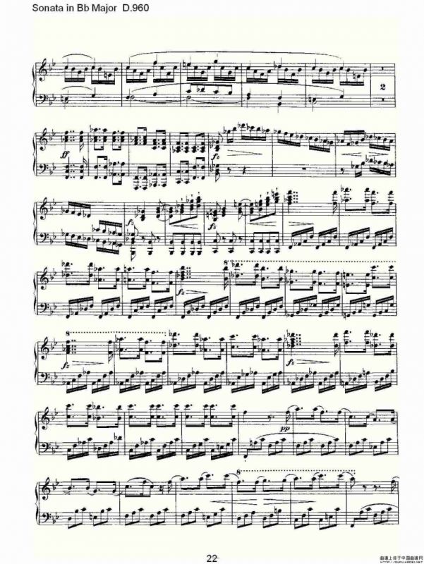 Sonata in Bb Major D.960（Bb大调奏鸣曲 D.960）