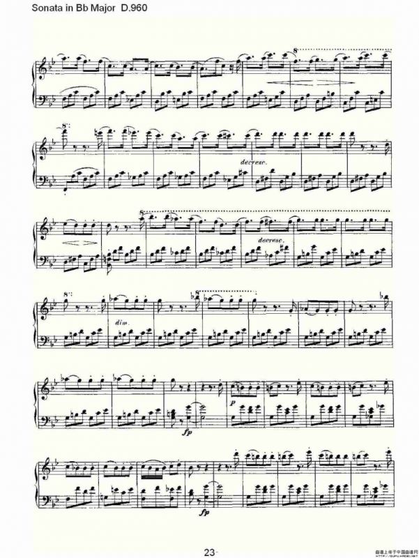 Sonata in Bb Major D.960（Bb大调奏鸣曲 D.960）