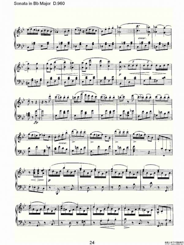 Sonata in Bb Major D.960（Bb大调奏鸣曲 D.960）