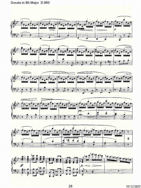 Sonata in Bb Major D.960（Bb大调奏鸣曲 D.960）