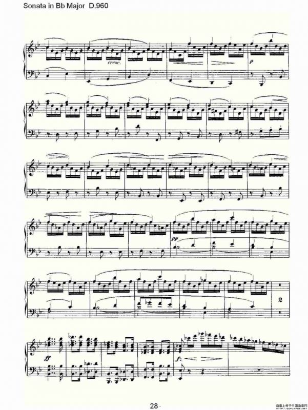 Sonata in Bb Major D.960（Bb大调奏鸣曲 D.960）