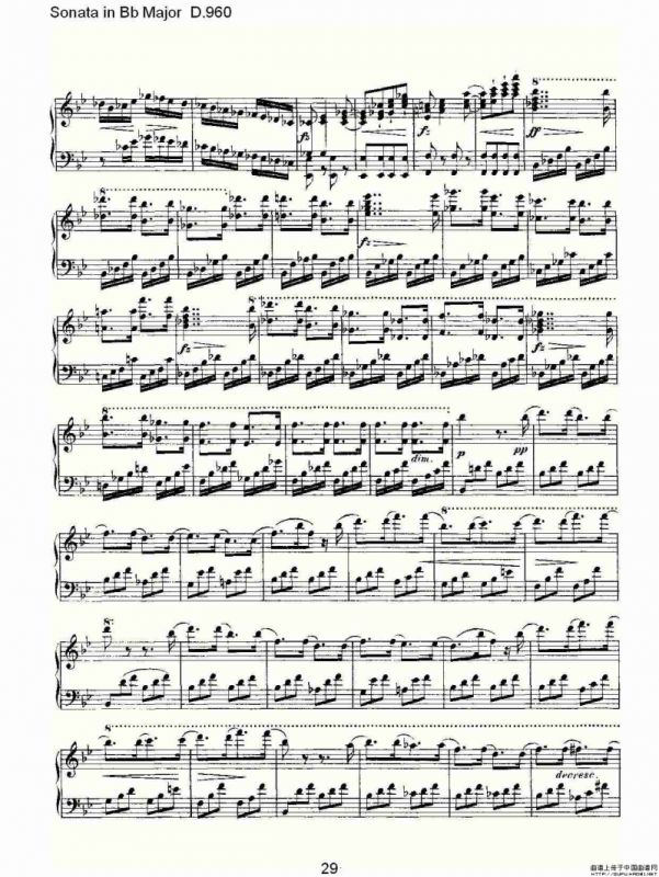 Sonata in Bb Major D.960（Bb大调奏鸣曲 D.960）