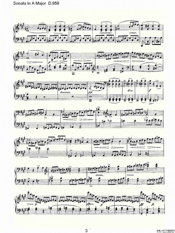 Sonata in A Major D.959（A大调奏鸣曲 D.959）