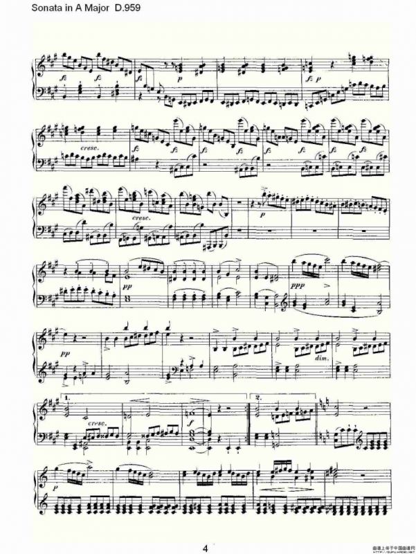 Sonata in A Major D.959（A大调奏鸣曲 D.959）