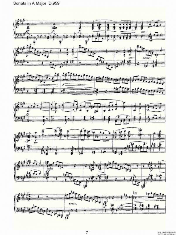 Sonata in A Major D.959（A大调奏鸣曲 D.959）