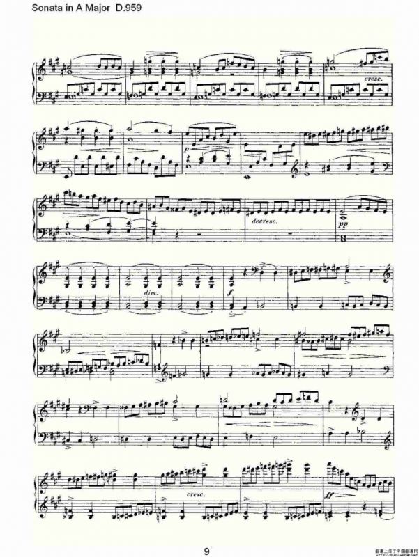 Sonata in A Major D.959（A大调奏鸣曲 D.959）