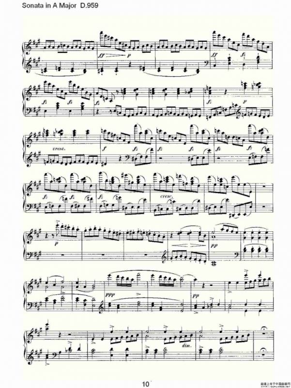 Sonata in A Major D.959（A大调奏鸣曲 D.959）