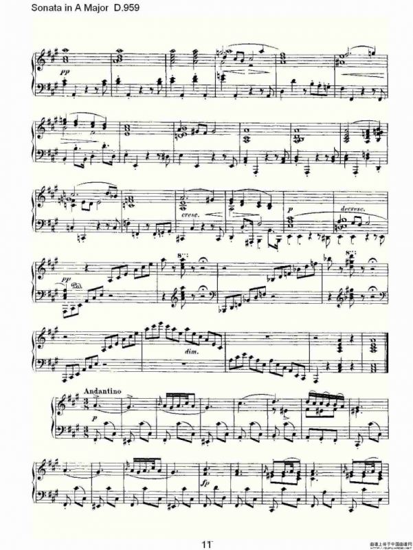Sonata in A Major D.959（A大调奏鸣曲 D.959）