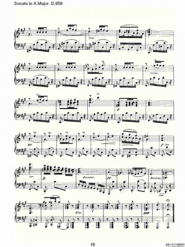 Sonata in A Major D.959（A大调奏鸣曲 D.959）