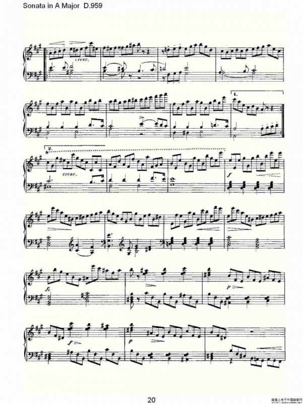 Sonata in A Major D.959（A大调奏鸣曲 D.959）