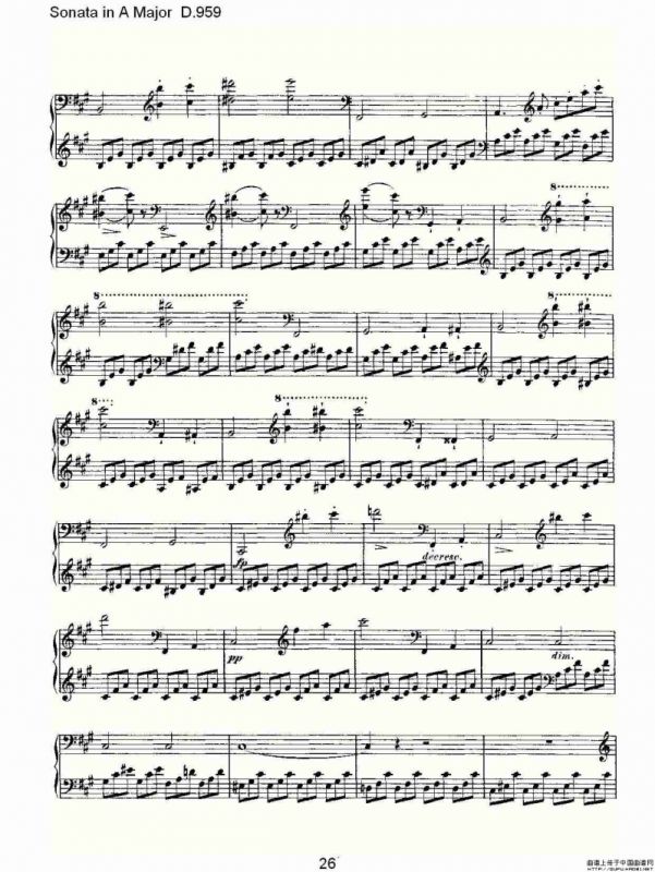 Sonata in A Major D.959（A大调奏鸣曲 D.959）