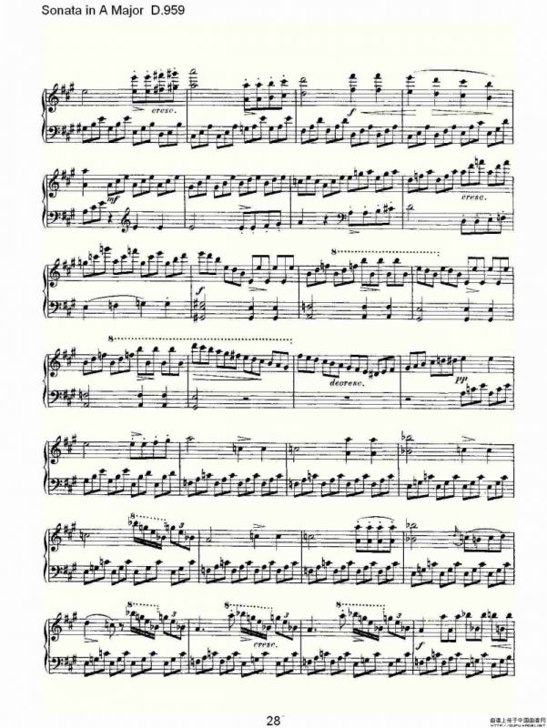 Sonata in A Major D.959（A大调奏鸣曲 D.959）