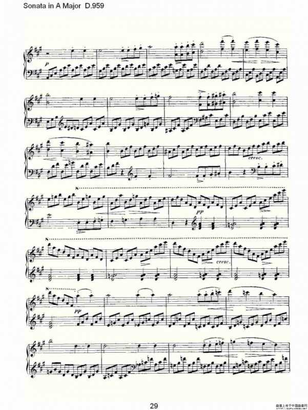 Sonata in A Major D.959（A大调奏鸣曲 D.959）