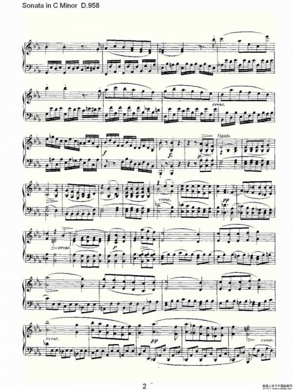 Sonata in C Minor D.958（C小调奏鸣曲 D.958）