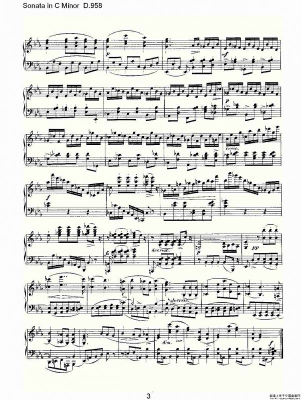 Sonata in C Minor D.958（C小调奏鸣曲 D.958）