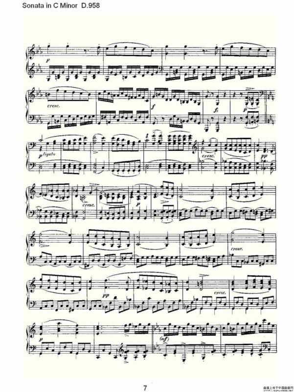Sonata in C Minor D.958（C小调奏鸣曲 D.958）