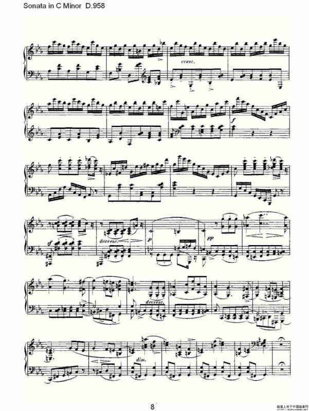 Sonata in C Minor D.958（C小调奏鸣曲 D.958）