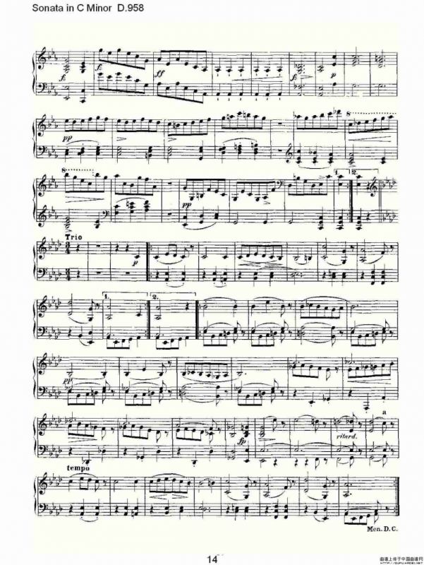Sonata in C Minor D.958（C小调奏鸣曲 D.958）