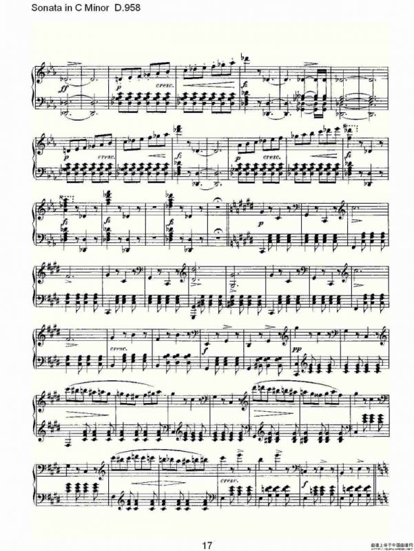 Sonata in C Minor D.958（C小调奏鸣曲 D.958）