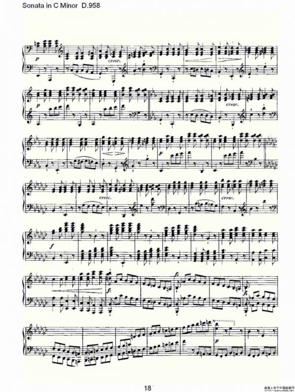 Sonata in C Minor D.958（C小调奏鸣曲 D.958）