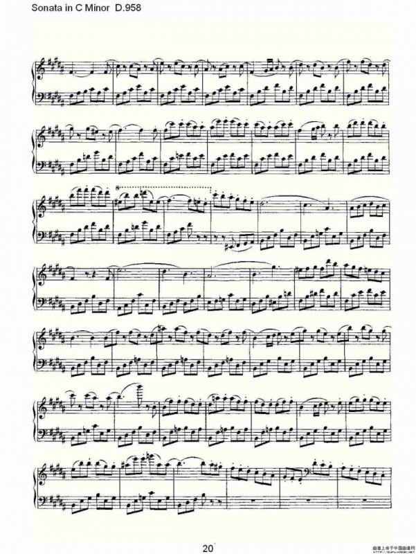Sonata in C Minor D.958（C小调奏鸣曲 D.958）