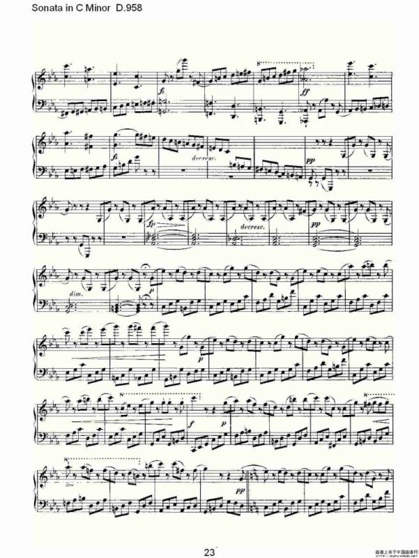 Sonata in C Minor D.958（C小调奏鸣曲 D.958）