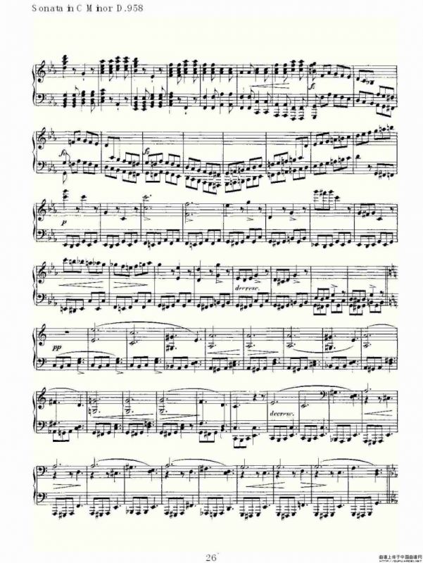 Sonata in C Minor D.958（C小调奏鸣曲 D.958）