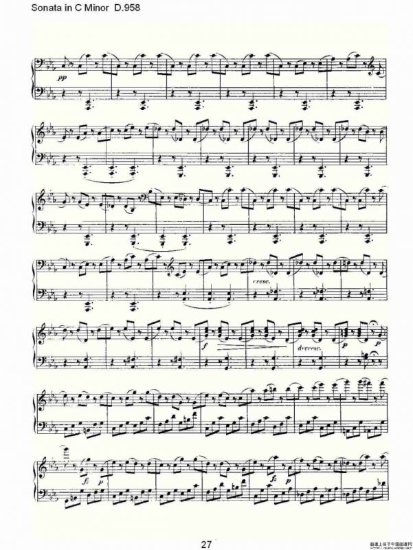 Sonata in C Minor D.958（C小调奏鸣曲 D.958）