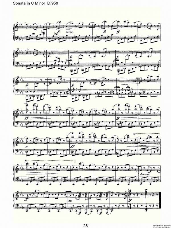 Sonata in C Minor D.958（C小调奏鸣曲 D.958）