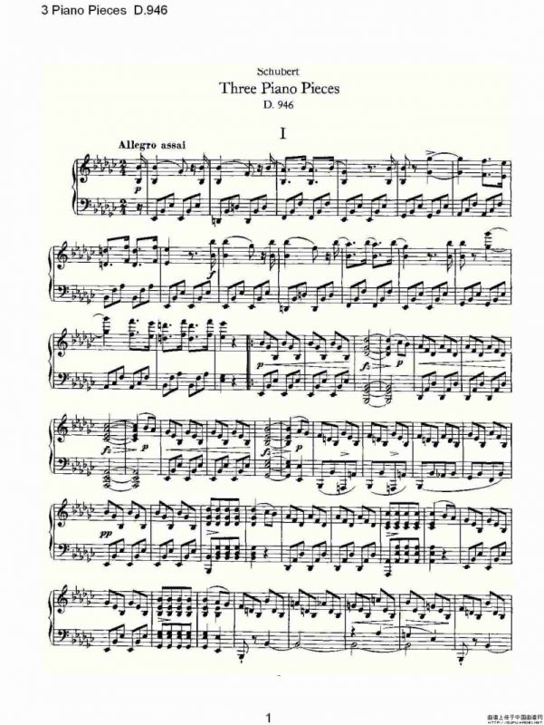 3 Piano Pieces D.946（钢琴三联奏D.946）