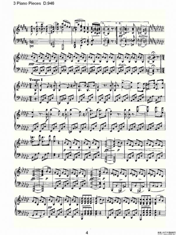 3 Piano Pieces D.946（钢琴三联奏D.946）