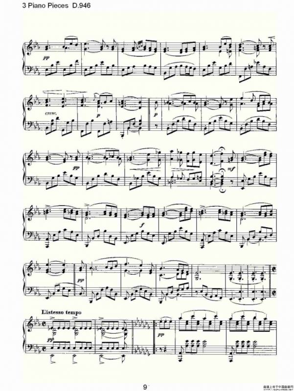 3 Piano Pieces D.946（钢琴三联奏D.946）