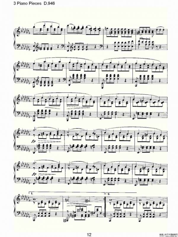 3 Piano Pieces D.946（钢琴三联奏D.946）