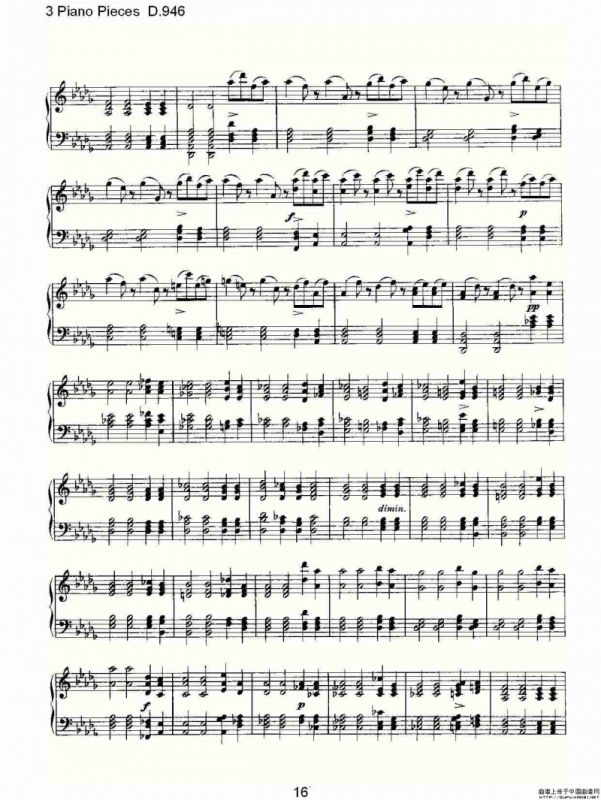 3 Piano Pieces D.946（钢琴三联奏D.946）