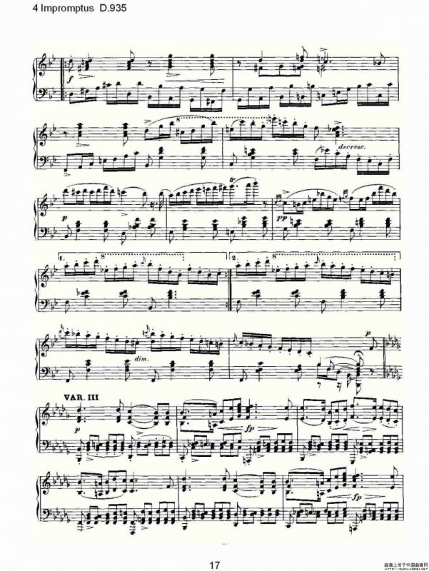 4 Impromptus D.935（4人即兴演奏D.935）