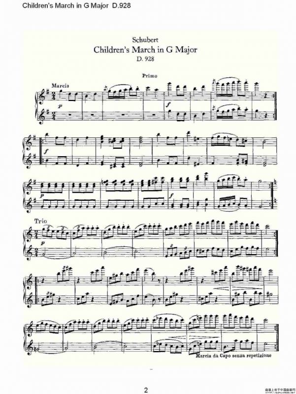 Children’s March in G Major D.928（G大调儿童进行曲 D.928）