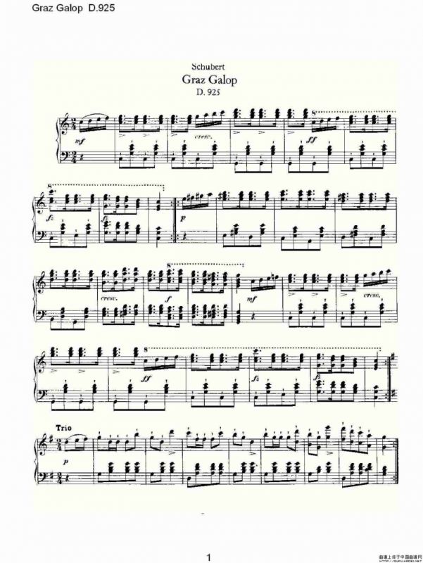Graz Galop D.925（格拉茨快步舞 D.925）