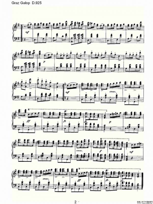 Graz Galop D.925（格拉茨快步舞 D.925）