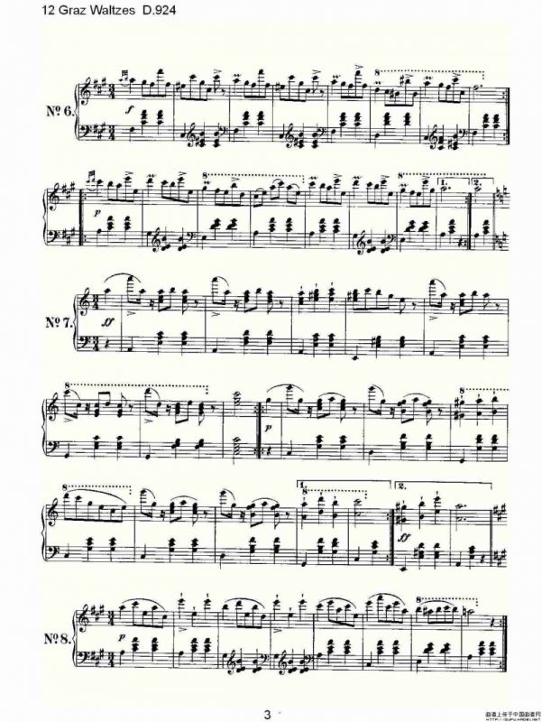 12 Graz Waltzes D.924（12格拉茨快步舞 D.924）