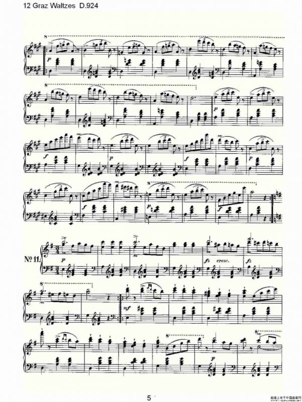 12 Graz Waltzes D.924（12格拉茨快步舞 D.924）