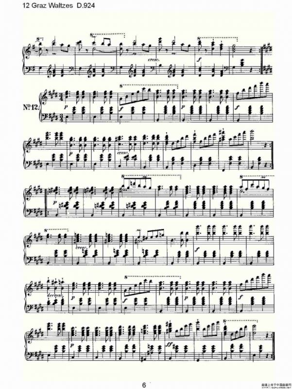 12 Graz Waltzes D.924（12格拉茨快步舞 D.924）