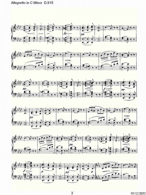 Allegretto in C Minor D.915（C小调快板 D.915）